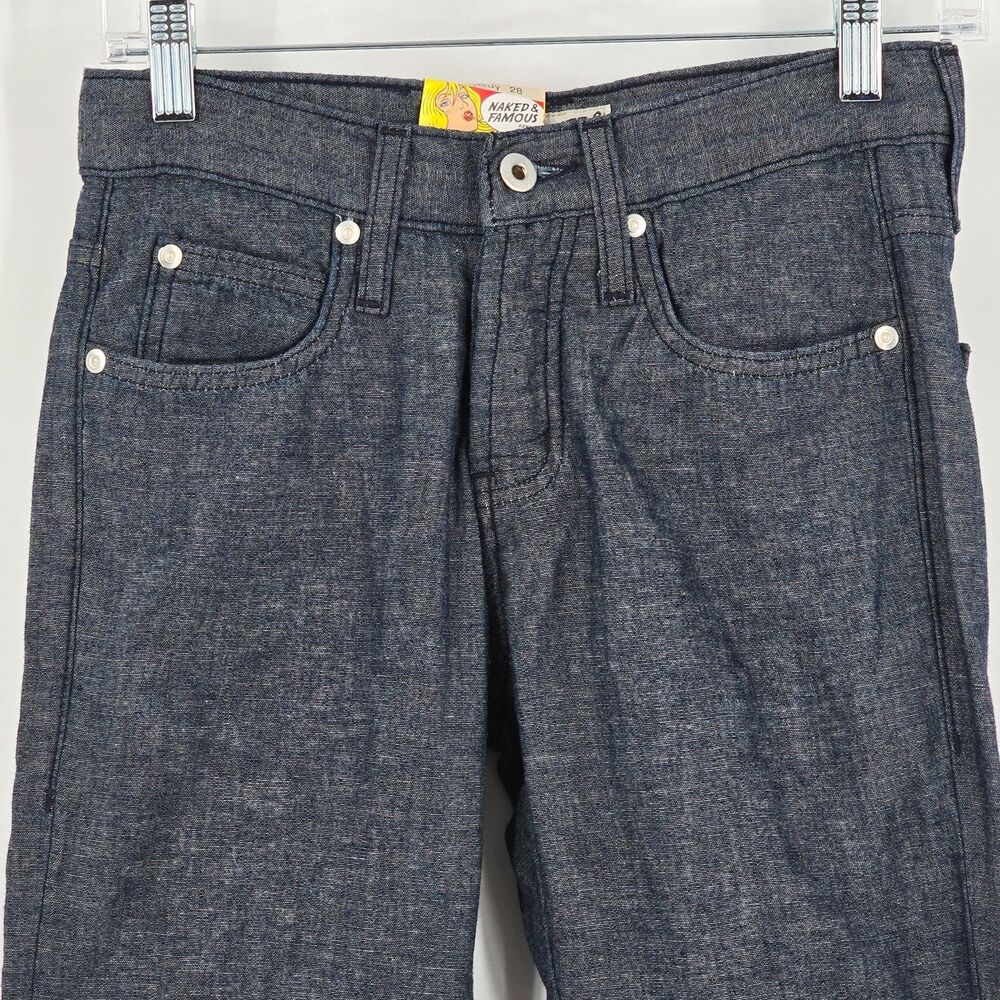Naked & Famous Double Weave Linen Denim Skinny Guy Jeans Men's 28